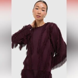 Ulla Johnson Mahogany Aubree Long Sleeve Knit Pullover